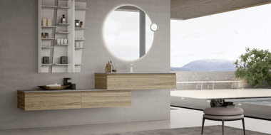 Luxury floating bathroom cabinets with Mirror